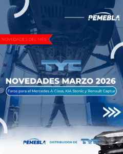 Novedades TYC marzo 2026: faros para el KIA Stonic y más referencias disponibles