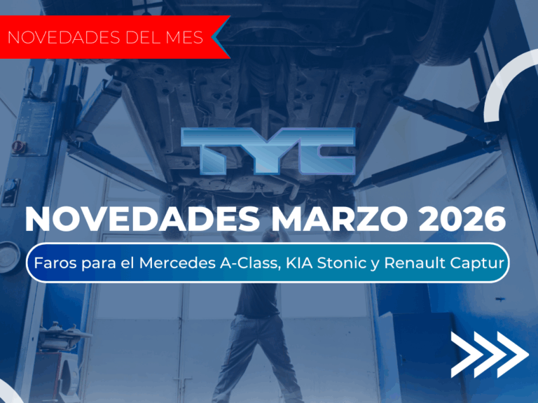 Novedades TYC marzo 2026: faros para el KIA Stonic y más referencias disponibles