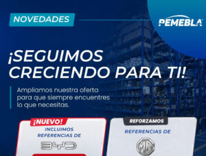 Pemebla, tu distribuidor de recambios originales BYD en España